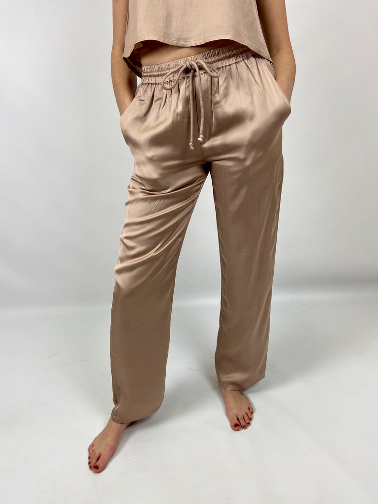 Pantalon à lacet en fibres de rose de la marque Destinee